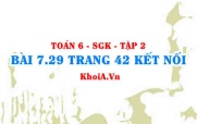 Bài 7.29 trang 42 Toán 6 Tập 2 Kết nối tri thức